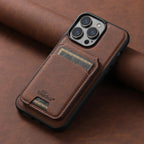 Leather Magnetic Wallet iPhone Case