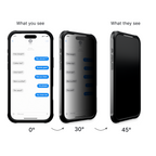 Techterio privacy case: what you see straight on and what they see from the side