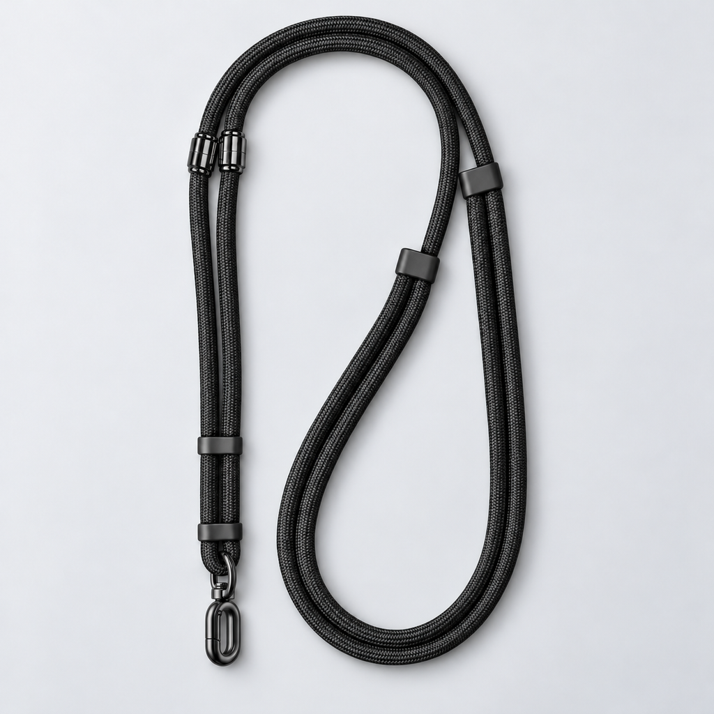 Premium Crossbody Phone Strap — black — hero