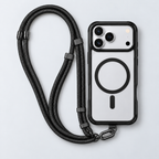 Premium Crossbody Phone Strap — black — phone