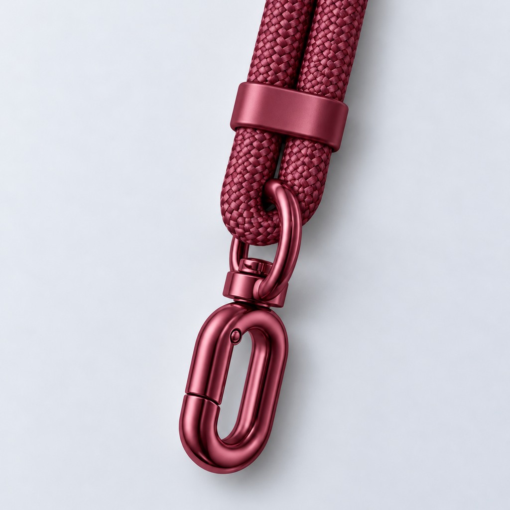 Premium Crossbody Phone Strap — burgundy — detail