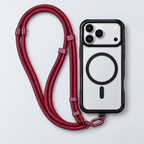 Premium Crossbody Phone Strap — burgundy — phone